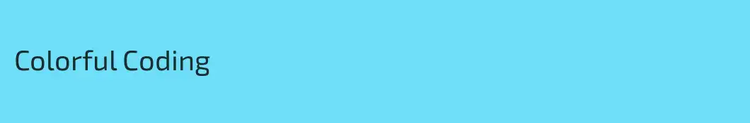 Colorful Coding